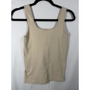 LOFT Outlet Seamless Tank Top Camisole Nude Beige XS/S Scoop Neck Stretch Layer